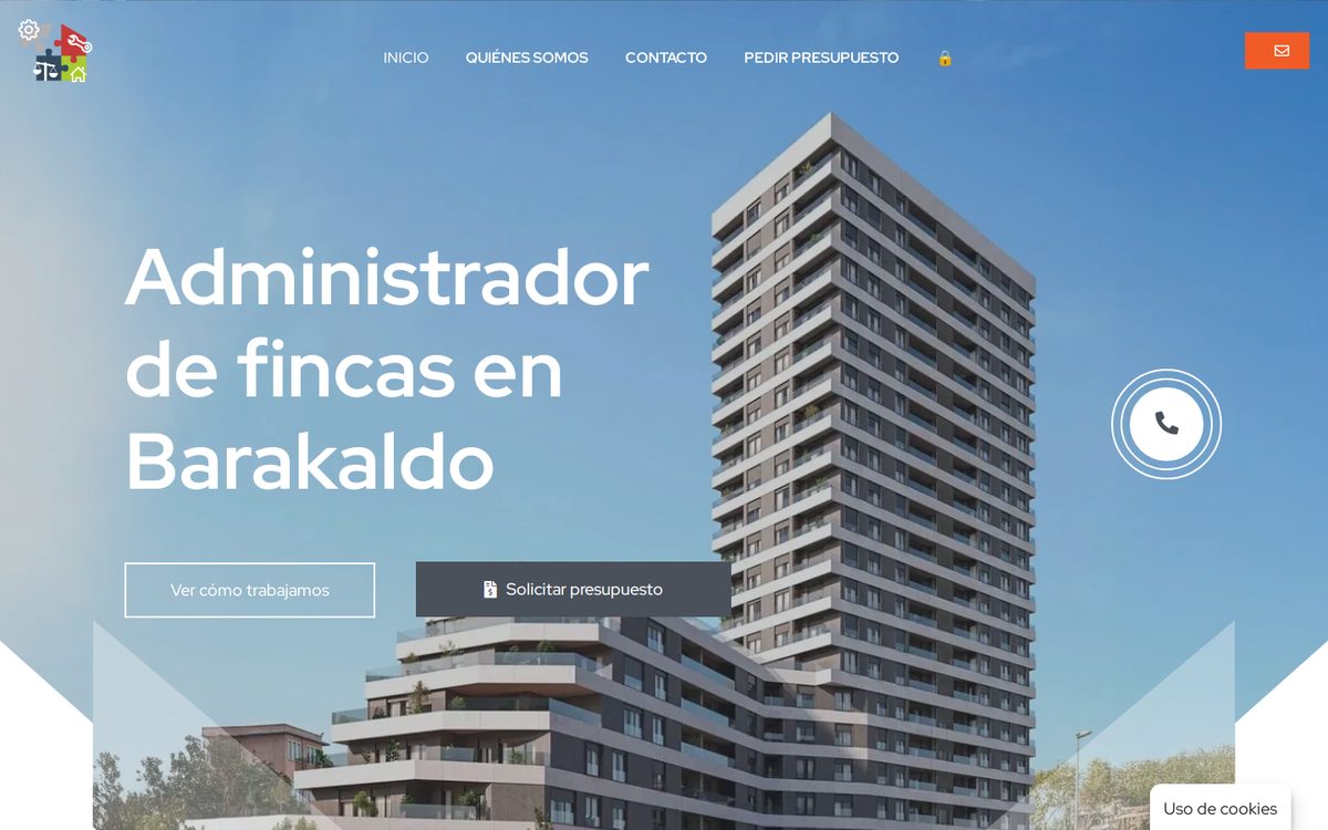 Portada de la web de Grupo AMV: Administrador de fincas en Barakaldo